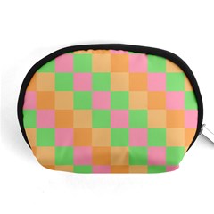 Checkerboard Pastel Squares Accessory Pouch (medium) by Grandong