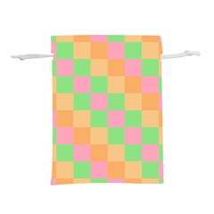 Checkerboard Pastel Squares Lightweight Drawstring Pouch (s) by Grandong