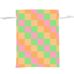 Checkerboard Pastel Squares Lightweight Drawstring Pouch (xl) by Grandong