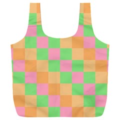 Checkerboard Pastel Squares Full Print Recycle Bag (xxxl) by Grandong