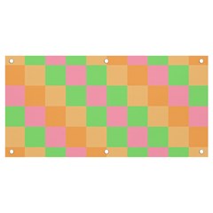 Checkerboard Pastel Squares Banner And Sign 4  X 2  by Grandong