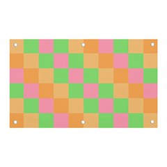 Checkerboard Pastel Squares Banner And Sign 5  X 3  by Grandong