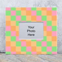 Checkerboard Pastel Squares White Wall Photo Frame 5  X 7  by Grandong