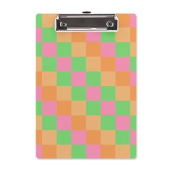 Checkerboard Pastel Squares A5 Acrylic Clipboard by Grandong