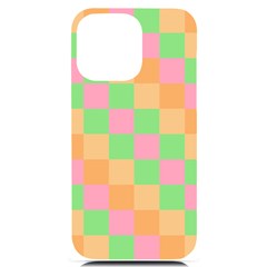 Checkerboard Pastel Squares Iphone 14 Pro Max Black Uv Print Case by Grandong