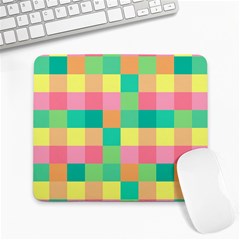 Checkerboard Pastel Square Large Mousepad by Grandong