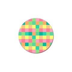 Checkerboard Pastel Square Golf Ball Marker by Grandong