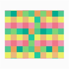 Checkerboard Pastel Square Small Glasses Cloth (2 Sides) by Grandong