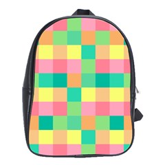 Checkerboard Pastel Square School Bag (large) by Grandong