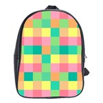 Checkerboard Pastel Square School Bag (Large) Front