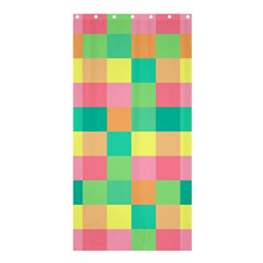 Checkerboard Pastel Square Shower Curtain 36  X 72  (stall)  by Grandong