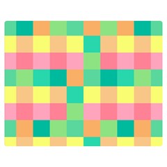 Checkerboard Pastel Square Premium Plush Fleece Blanket (medium) by Grandong