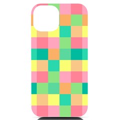 Checkerboard Pastel Square Iphone 14 Black Uv Print Case by Grandong