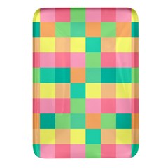 Checkerboard Pastel Square Rectangular Glass Fridge Magnet (4 Pack) by Grandong