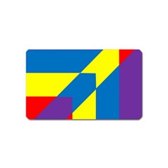 Colorful Red Yellow Blue Purple Magnet (name Card) by Grandong