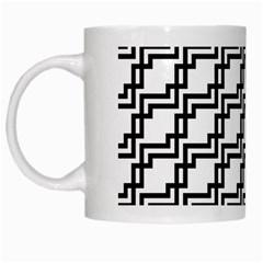 Pattern Monochrome Repeat White Mug by Apen