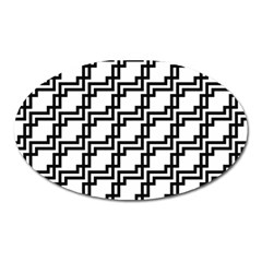 Pattern Monochrome Repeat Oval Magnet by Apen