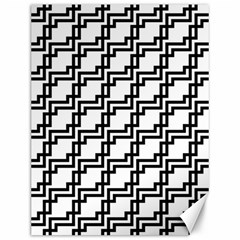 Pattern Monochrome Repeat Canvas 12  X 16  by Apen