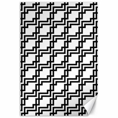 Pattern Monochrome Repeat Canvas 12  X 18  by Apen