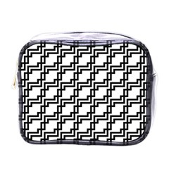 Pattern Monochrome Repeat Mini Toiletries Bag (one Side) by Apen