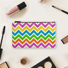 Chevron Pattern Design Texture Cosmetic Bag (small) by Apen