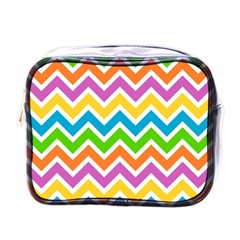 Chevron Pattern Design Texture Mini Toiletries Bag (one Side) by Apen