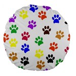 Pawprints Paw Prints Paw Animal Large 18  Premium Flano Round Cushions Front