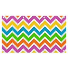 Chevron Pattern Design Texture Banner And Sign 7  X 4 