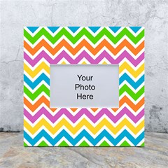 Chevron Pattern Design Texture White Box Photo Frame 4  X 6  by Apen