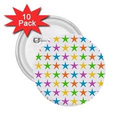 Star Pattern Design Decoration 2.25  Buttons (10 pack) 