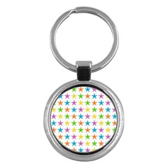 Star Pattern Design Decoration Key Chain (Round)