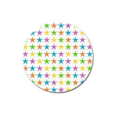 Star Pattern Design Decoration Magnet 3  (Round)