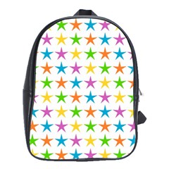 Star Pattern Design Decoration School Bag (Large)