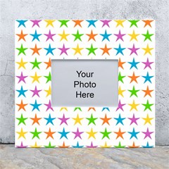 Star Pattern Design Decoration White Wall Photo Frame 5  x 7 