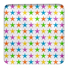 Star Pattern Design Decoration Square Glass Fridge Magnet (4 pack)