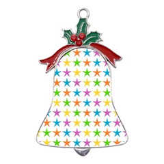 Star Pattern Design Decoration Metal Holly Leaf Bell Ornament