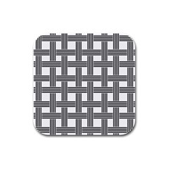 Seamless Stripe Pattern Lines Rubber Square Coaster (4 pack)