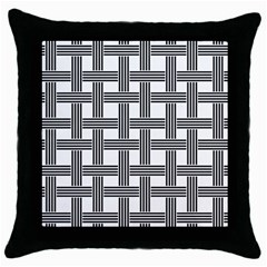 Seamless Stripe Pattern Lines Throw Pillow Case (Black)