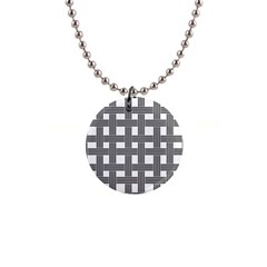 Seamless Stripe Pattern Lines 1  Button Necklace