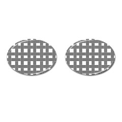 Seamless Stripe Pattern Lines Cufflinks (Oval)