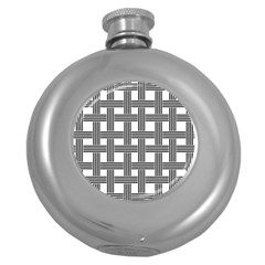 Seamless Stripe Pattern Lines Round Hip Flask (5 Oz) by Apen