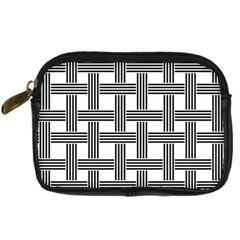 Seamless Stripe Pattern Lines Digital Camera Leather Case