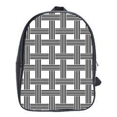 Seamless Stripe Pattern Lines School Bag (Large)