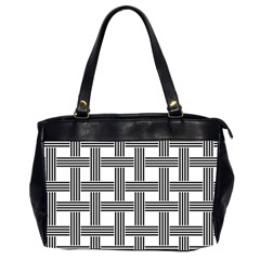 Seamless Stripe Pattern Lines Oversize Office Handbag (2 Sides)