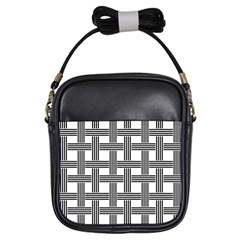 Seamless Stripe Pattern Lines Girls Sling Bag