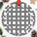 Seamless Stripe Pattern Lines Ornament (Round Filigree) Front