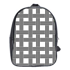 Seamless Stripe Pattern Lines School Bag (XL)