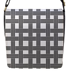 Seamless Stripe Pattern Lines Flap Closure Messenger Bag (S)