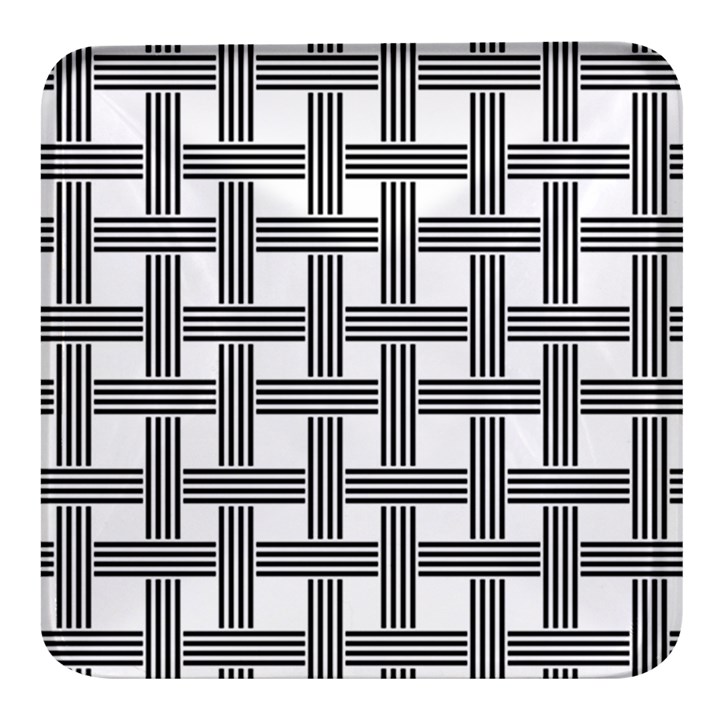 Seamless Stripe Pattern Lines Square Glass Fridge Magnet (4 pack)