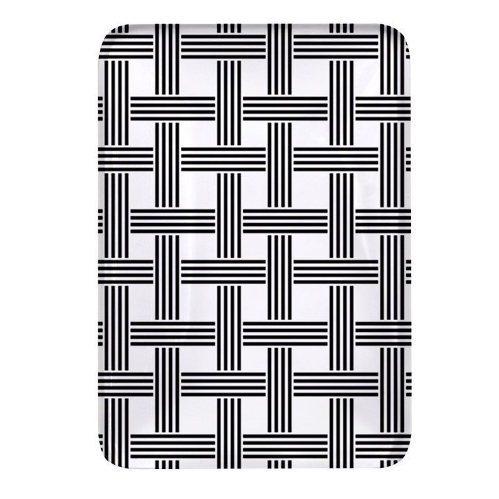 Seamless Stripe Pattern Lines Rectangular Glass Fridge Magnet (4 pack)